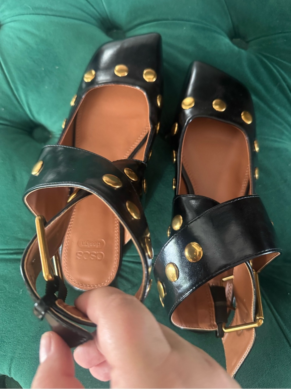 Black and gold flats - Picture 4 of 6